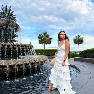 Elegant White Ruffle Dress